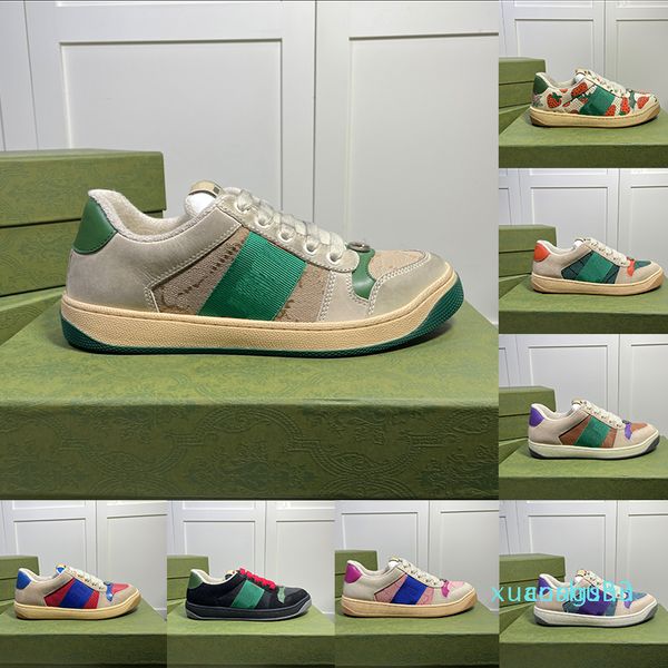 

shoes designer dirty sneakers distressed vintage style floral striped ivory screener