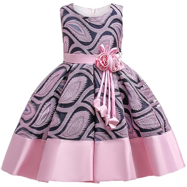 

girl's dresses christmas princess girls flower embroidered dress elegant kids girl wedding party dresses girls halloween dress girls cl, Red;yellow