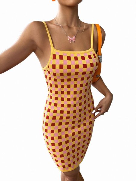 

women's sweaters plaid pattern cami sweater dress f2lg#, White;black