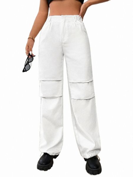 

women's pants & capris solid drawstring hem jogger pants n5gi#, Black;white