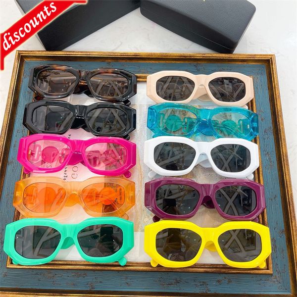 

designer sunglasses 22 new personalized small box women's fashion with irregular color ve4088, White;black