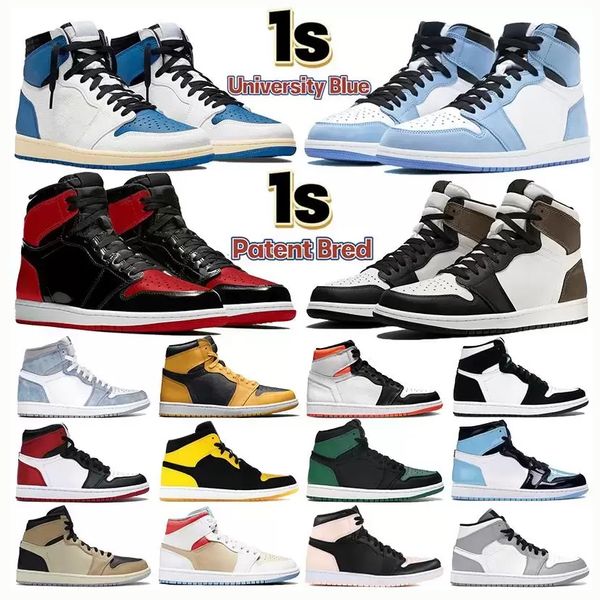

2022 basketball shoes mens 1 1s jumpman og hyper royal white shadow designer sneakers obsidian university blue unc mid obsidian women traine