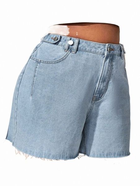 

women's shorts plus high waist frayed hem denim shorts d7qu#, White;black