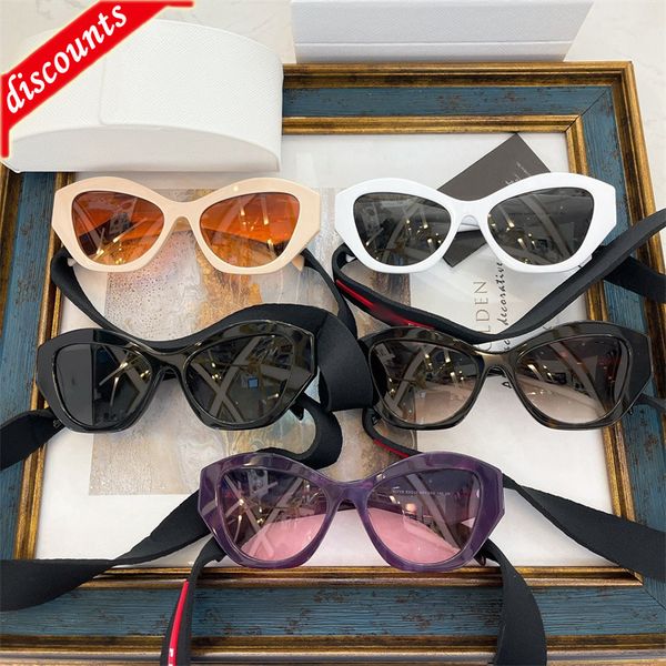 

designer sunglasses p family 2022 new sunglass women's ins net red same personalized regular plate sunglass pr07ys, White;black