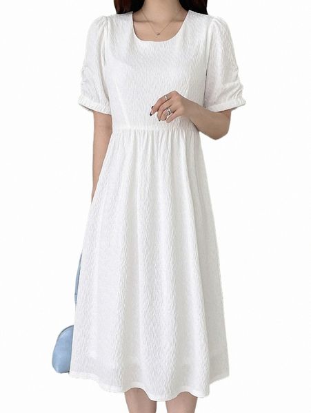 

casual dresses dazy ruched puff sleeve zipper back dress m2qn#, Black;gray