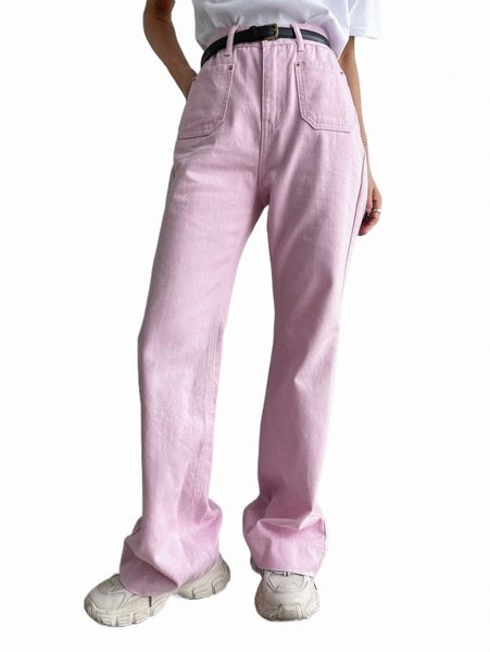 

women's jeans dazy dual pocket flare leg jeans without belt u97a#, Blue