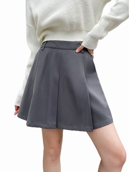 

women's shorts dazy solid high waist skort 2022 new 85z8#, White;black