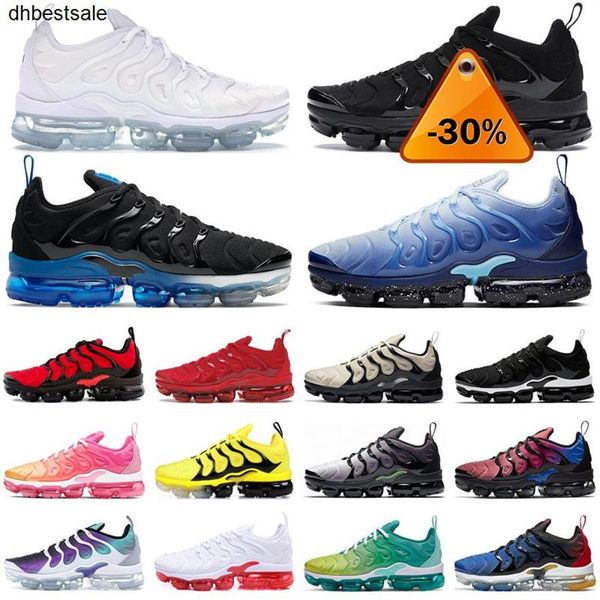 

tn plus running shoes mens trainers triple black white psychic pink laser orange violet blue bred outdoor sports sneakers size 36 -47 v295e