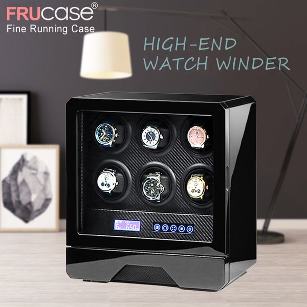 

frucase luxury winder automatic display for 4 es 6 es control swhen lid opened led light j220825 j220906, Black;blue