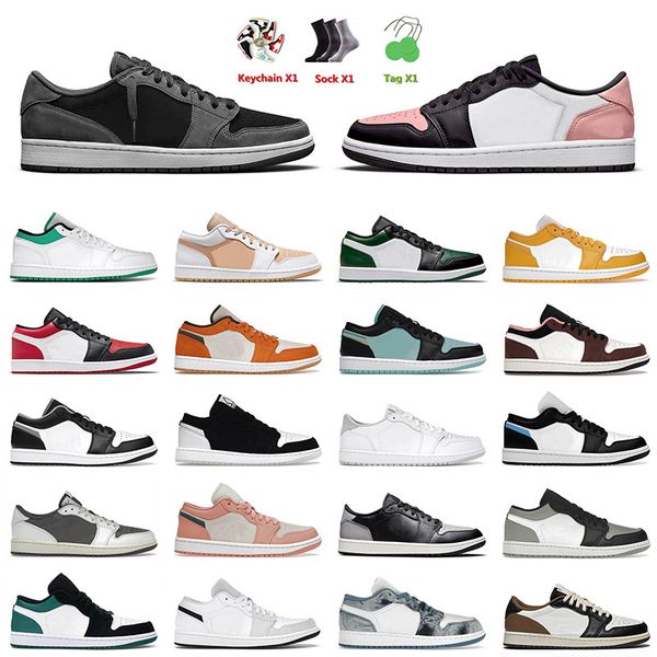 

2022 new arrival mens basketball shoes 1 1s low jumpman ts stage haze tropical twist reverse black toe washed denim men women trainers sneak