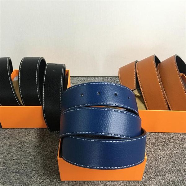 

men designer belts woman fashion big buckle genuine leather belt business casual accessories classical ceinture with box cinturone273j202c, Black;brown