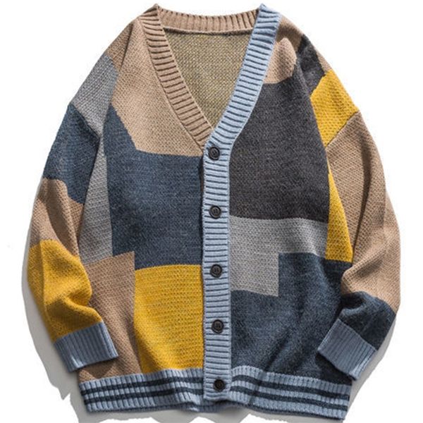 

men's sweaters japanese vintage cardigan men sweater autumn winter loose casual sweaters coat hip hop streetwear male fashion clothing, White;black