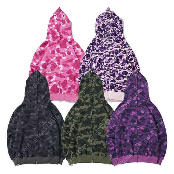 

mens shark designer spring men hoody camouflage colour ape hoodies pullover sweatshirt loose hoodie long sleeve hooded, Black