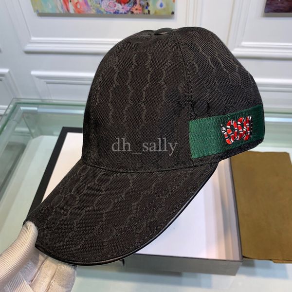 

snake embroidery snapbacks hat men women letter jacquard cap four seasons breathable hats couple adjustable caps, Black;white