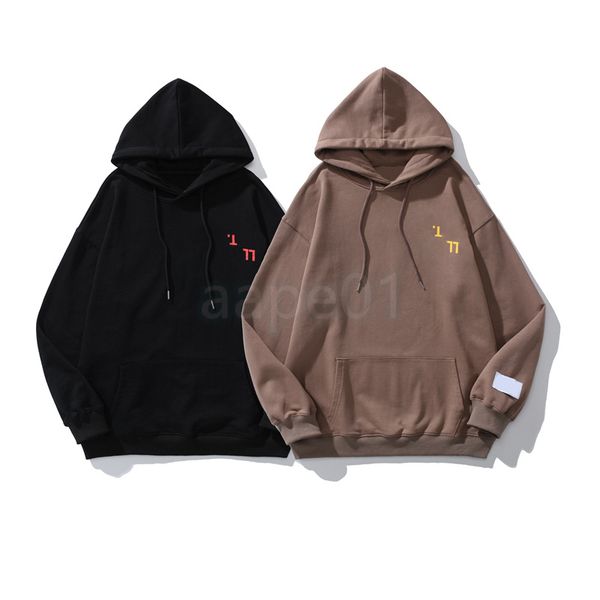 

men womens casual hoodies high fashion men long sleeve t shirts couples letter print sweatshirts size s-xl, Black
