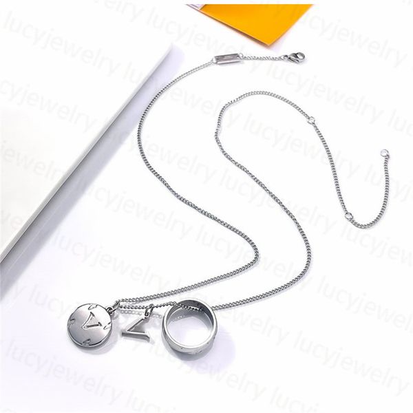 

fashion pendant necklace luxury necklaces personality design jewelry gold and sliver high quality, Silver