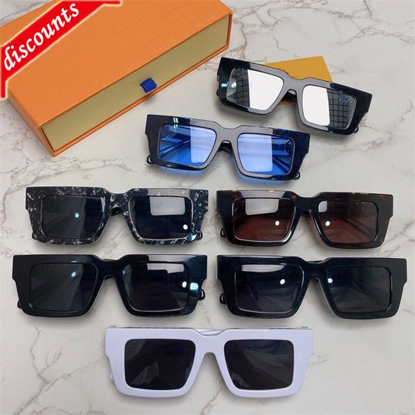 

designer sunglasses uv400 22 new plate trendy women's online celebrity same fashion street spersonalized square z1447, White;black