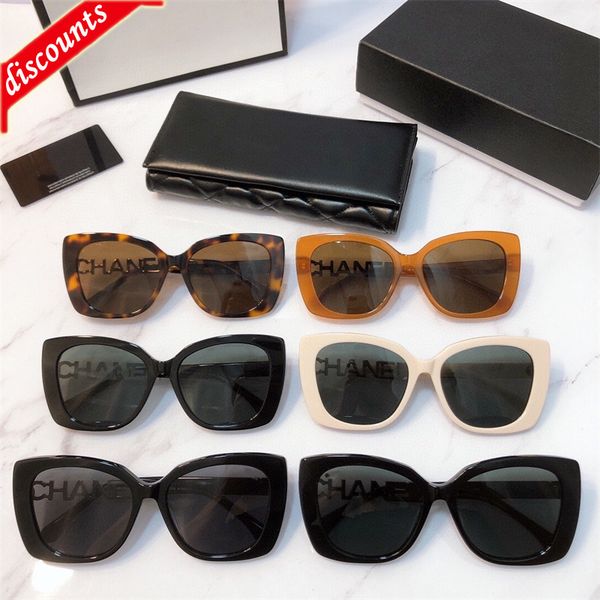 

designer sunglasses xiaoxiangjia fashion trend big box star net red same personalized letter leg ch5422, White;black