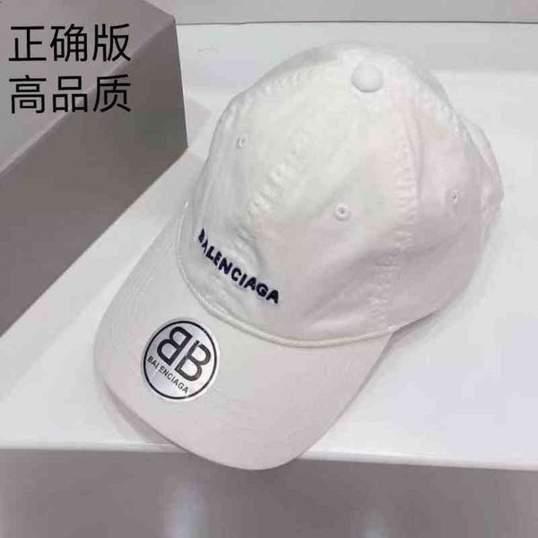 

hat original balenciga caps paris home pure cotton baseball washed old retro trend duck tongue for men and women with versatile sun cz, Blue;gray