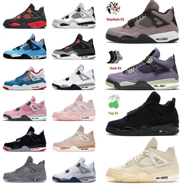 

authentic og jumpman men basketball shoes 4 4s iv black cat j4 violet ore messy room university pink cool grey mens women jorden trainers sn