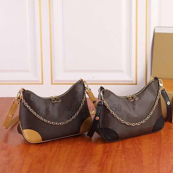 

designer boulogne croissants chain bags classic brown printed leather crossbody bag woman tote shoulder bags handbag purse m multi pochette