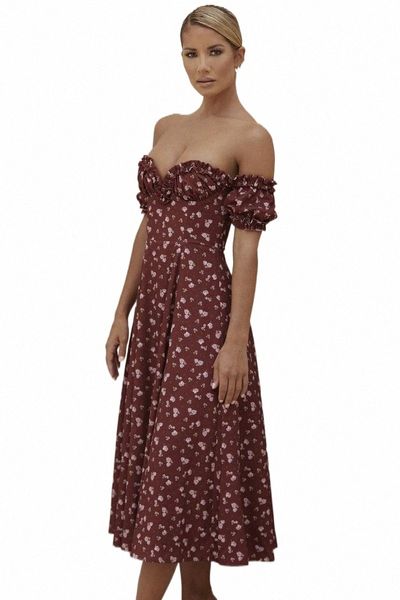 

casual dresses casual dresses donsignet women's dress fashion summer split floral ears strapless tube maxi plus size hollow out u9gs#, Black;gray