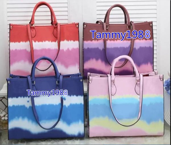 

gm 41cm shoulder bags pu leather women dyeing process large handbags purses flower crossbody lady summer totes shopping