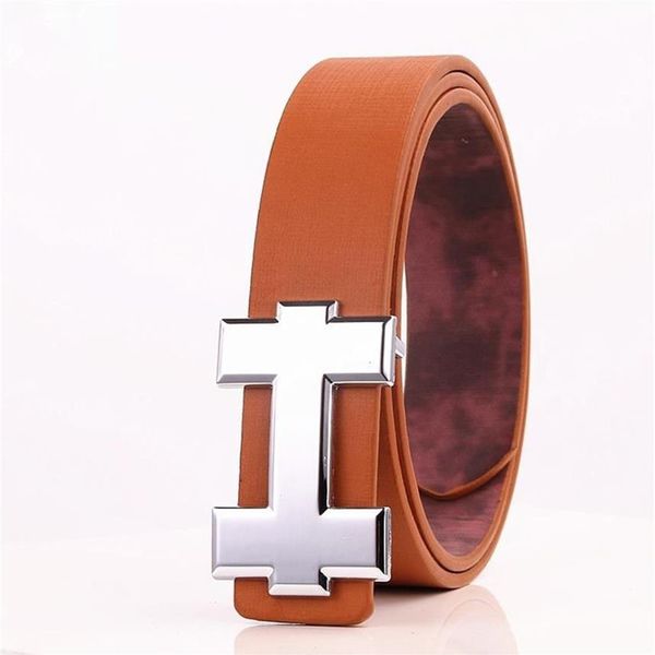

2019 new fashion belt leather men belt good quality smooth buckle mens belts for women belt jeans strap315t223b237x, Black;brown
