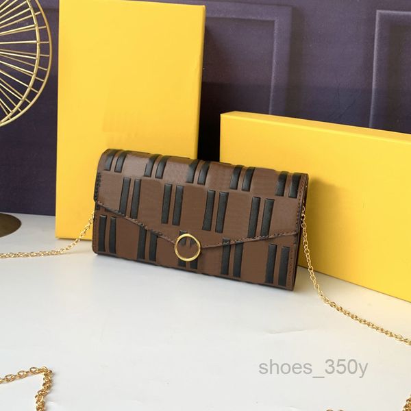 

evening bags chain crossbody bag fashion letter old flower shoulder handbag women flap long leather wallet purse zipper pocker