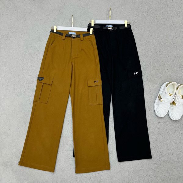 

brand cargo pants for women fashion designer belt jogger pant with letter embroidery black sweatpant s-xl, Black;white