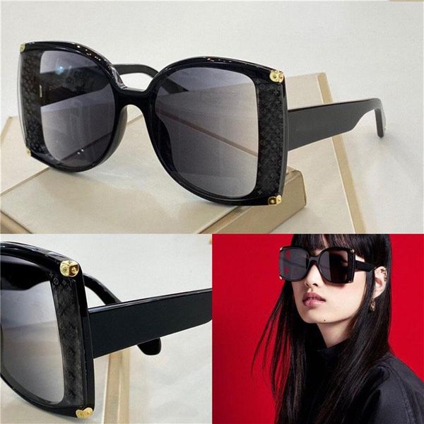 

new popular fashion designer sunglasses 1297 square frame avant-garde anti-uv400 lens glasses with origina255o, White;black