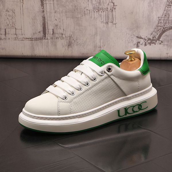 

british style wedding dress party shoes fashion breathable white casual sneakers round toe thick bottom business driving dress outdoor walki, Black