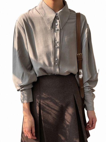 

women's blouses & shirts dazy solid button front shirt m18p#, White