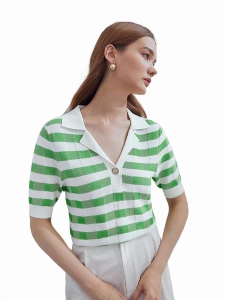 

women's sweaters motf premium viscose striped knit r0t1#, White;black