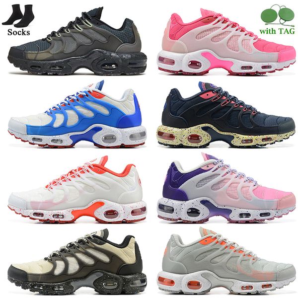 

jogging sport running shoes 2022 fashion women mens tuned tn terrascape black barely volt metallic gold white blue purple pink deep grey ora