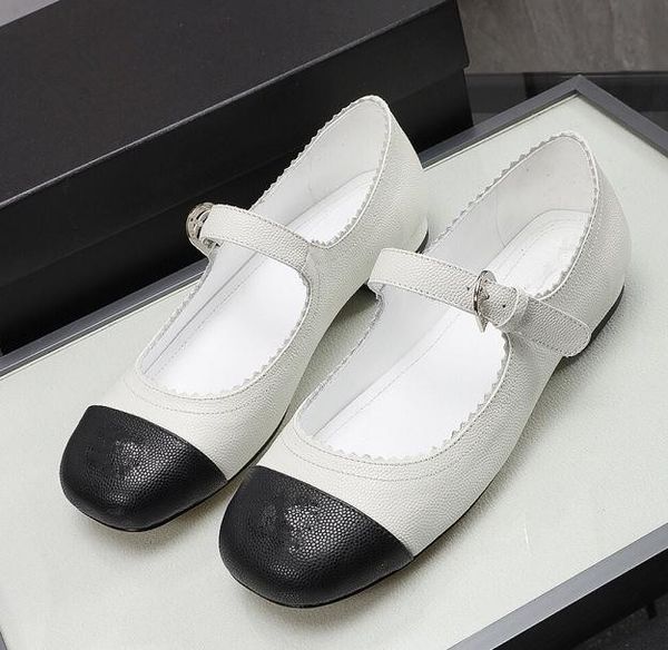 

Designer mary jane shoes women's chunky heel shoe luxury all-match round toe girls ladies Resort Beach Banquet black white flat ballet shoes, Deep purple