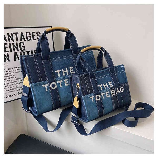 

shoulder bags evening bags fashion patchwork denim tote bag designer letters women handbags luxury shoulder crossbody bags casaul big shoppe