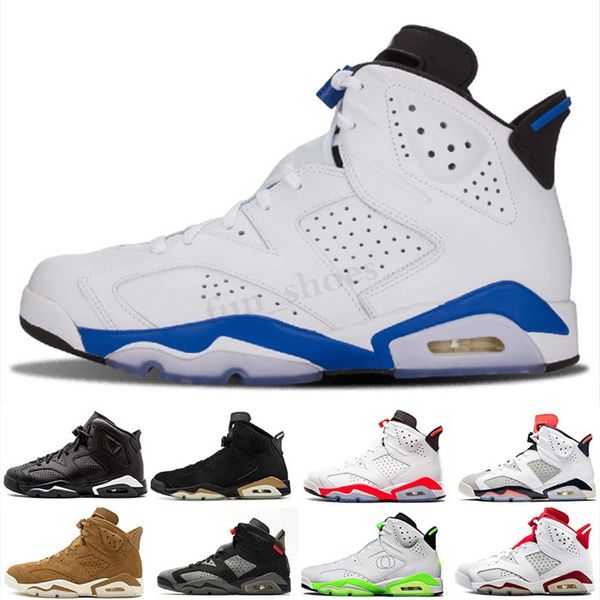 

6 6s mens basketbal shoes infrared unc maroon black cat carmine oreo red men fashion trainer shoe sports sneakers sg03231c, Black;brown