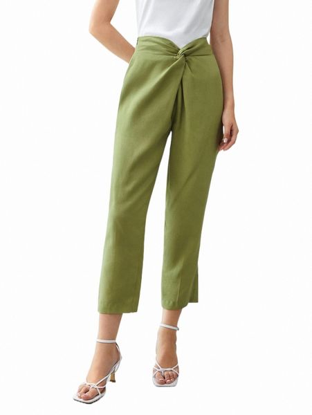 

women's pants & capris motf premium lyocell twist waist pants x9td#, Black;white