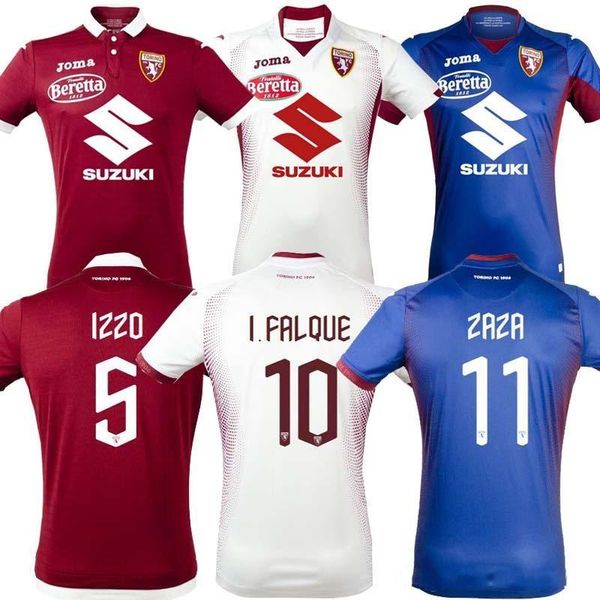 

thai 2019 2020 torino fc soccer jerseys 9 belotti 10 falque izzo meite zaza baselli nkoulou custom turin home away football shirt, Black
