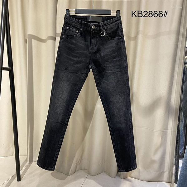 

men's jeans runway luxury european design party style clothing, Blue