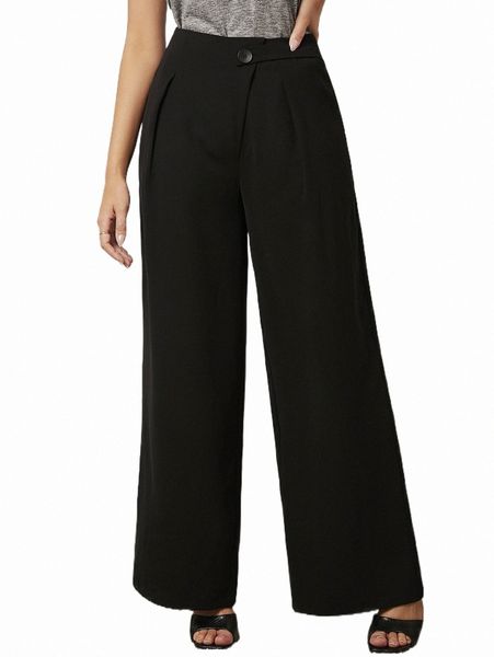 

women's pants & capris high waist wide leg pants g9ry#, Black;white