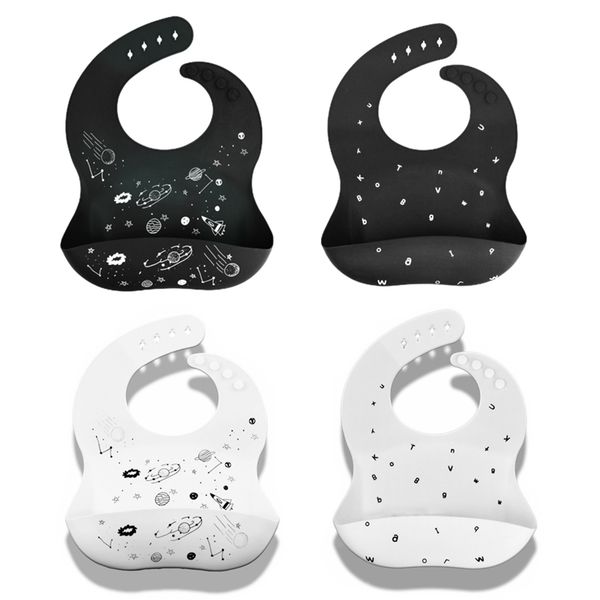 

bibs burp cloths cute cartoon print baby waterproof soft silicone feeding stuff dinosaur pattern kids girl boy adjustable children bib 22090