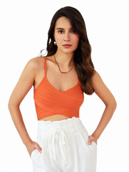 

women's sweaters crossover cami knit 2022 new e51u#, White;black