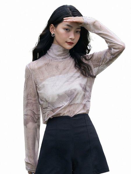 

women's t-shirt dazy tie dye high neck tee 2022 new z5se#, White