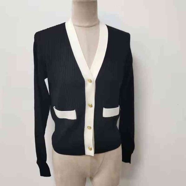 

women's knits tees fadan mc autumn winter product gold button decorative short v-neck long sleeve knitted cardigan, White