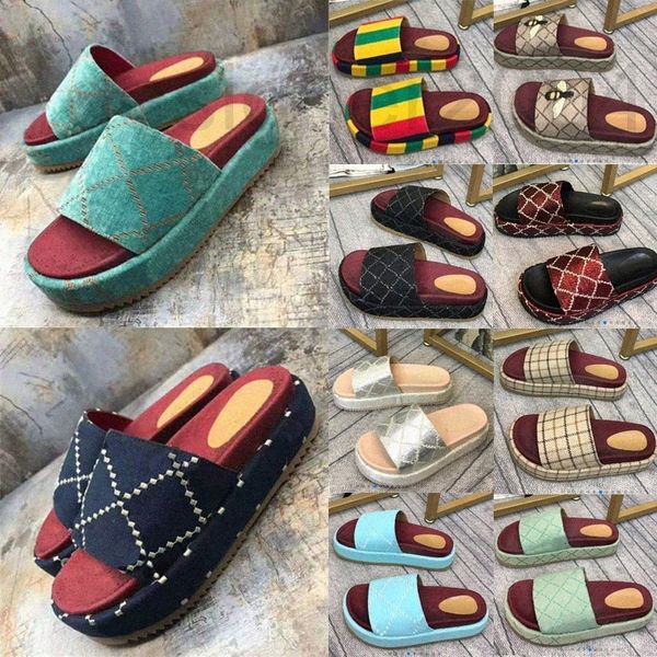 

slippers designer 2022 woman fashion beach thick bottom platform women shoes alphabet lady sandals leather high heel large size 35-42 h5gh#, Black