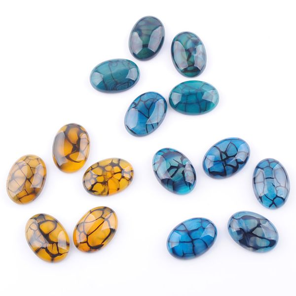 

natural dragon stripe agates gemstones stone oval 18x25mm cabochon cab flat back beads no hole jewelry making bu334, Black