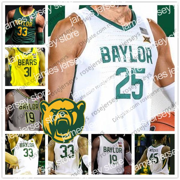 

college basketball wears customized 2022 baylor bears basketball jersey 0 flo thamba 3 dale bonner 5 turner 23 jonathan tchamwa tchatchous m, Black