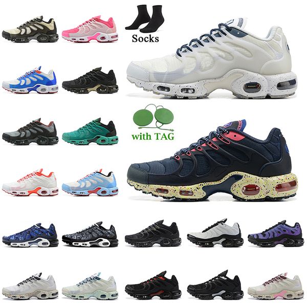 

fashion tn plus terrascape tns running shoes 2022 tuned mignighy nave whtie blue purple pink black barely volt grey orange off women mens tr, White;red
